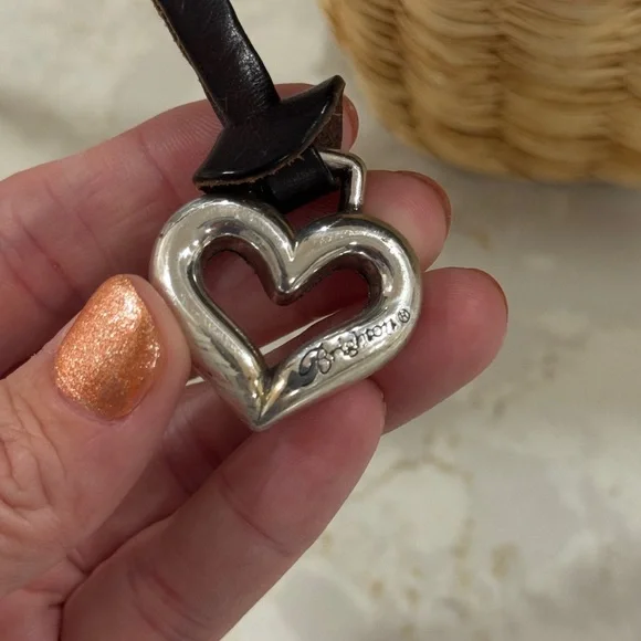 BRIGHTON Wicker Straw Purse Shoulder Bag Dark Brown Croc Leather Trim - Picture 9 of 11